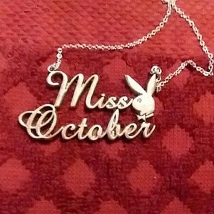 Playboy Bunny Miss October Necklace Lobster Clasp